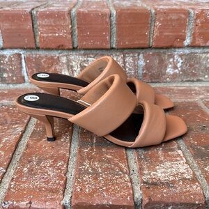 Sanctuary Women's Likely Square Toe Slip On Leather Sandal Size 8
